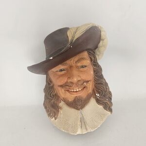 Signed Bossons Legend Products Cavalier 1985 Chalkware Head Used Condition. 